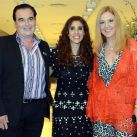 El investigador Luis Seguessa, Silvina Luna y Claudia Ledesma Abdala de Zamora en la inauguración de la temporada turística 2014 en el Hotel Amerian Carlos V de Termas de Río Hondo. 