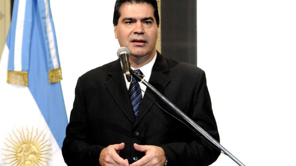 Jorge Capitanich en conferencia de prensa en la Casa de Gobierno.