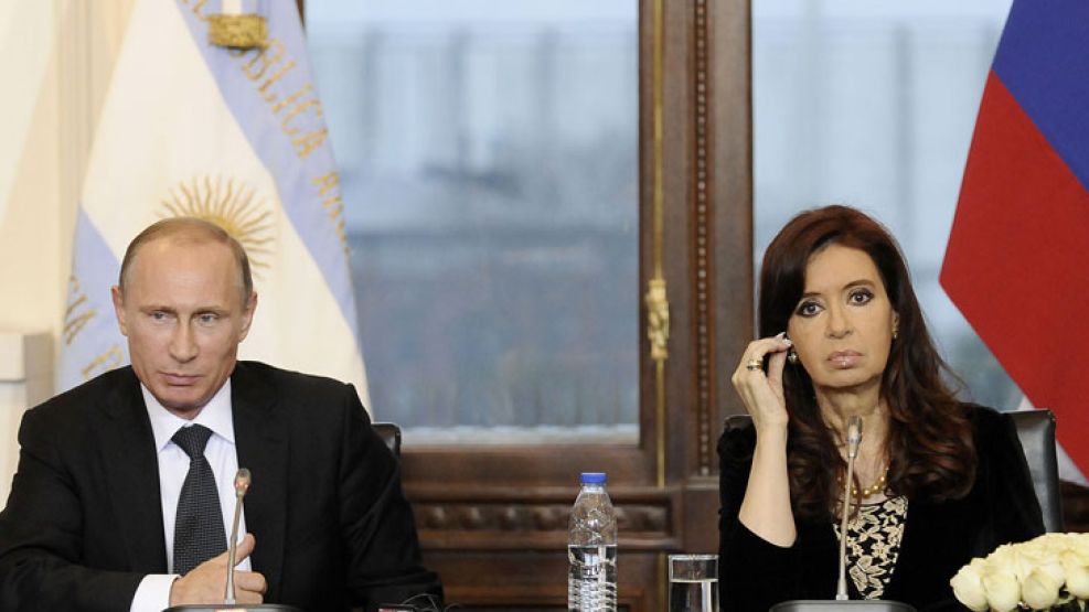 Inversiones, cultura y geopolítica, algunos de los temas de la agenda entre Putin y Cristina.