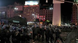 La Policía Federal actuó en el Obelisco. 