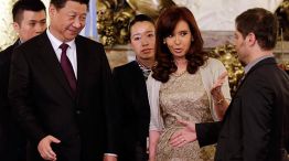 Cristina junto a su par chino, en la Casa Rosada.