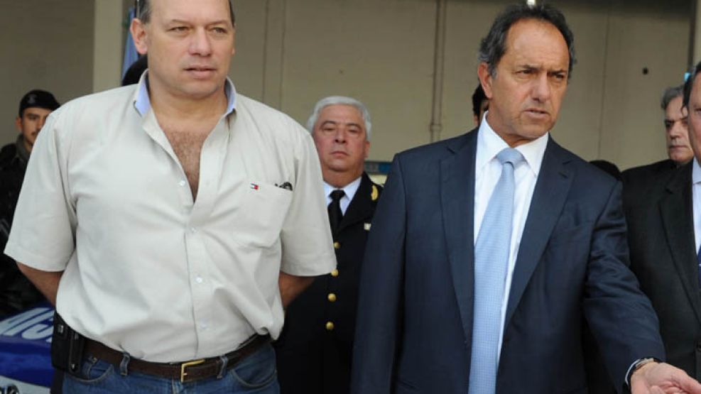 Sergio Berni y Daniel Scioli.