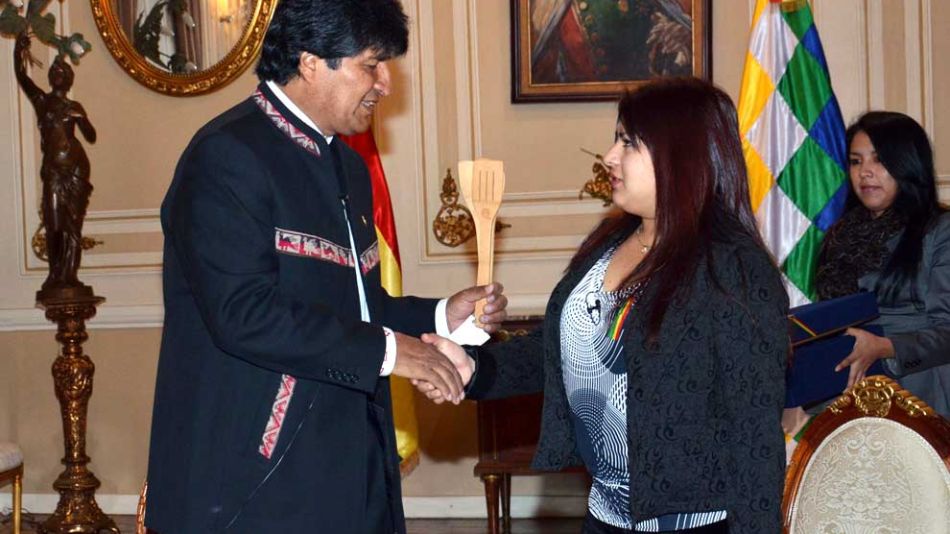 Elba y Evo Morales