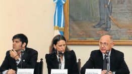 Trío. Carlos Bianco, Cecilia Nahón y Héctor Timerman, juntos durante la última cumbre Mercosur
