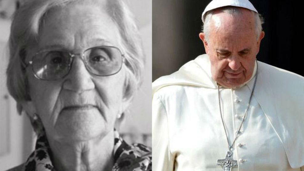 Licha De la Cuadra y el Papa Francisco. El caso de la desaparición de Elena fue paradigmático en las críticas contra el pontífice por su rol en la dictadura.