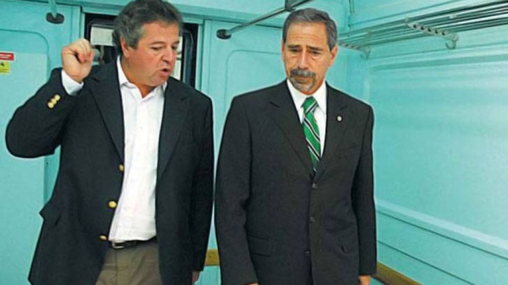 Claudio Cirigliano, extitular de Trenes de Buenos Aires (TBA), y el ex secretario de Transporte, Ricardo Jaime.