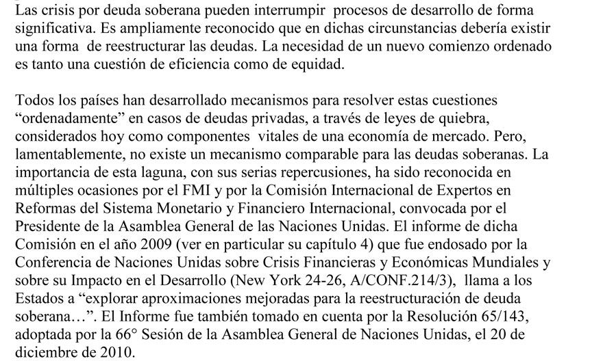 Fragmentos de la misiva firmada por prestigiosos economistas y por el difunto Albert Otto Hirschman. 