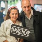 Horacio Rodríguez Larreta y Narda Lepes en el lanzamiento de la feria gastronómica "Masticar".