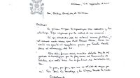La carta de puño y letra del Papa Francisco.