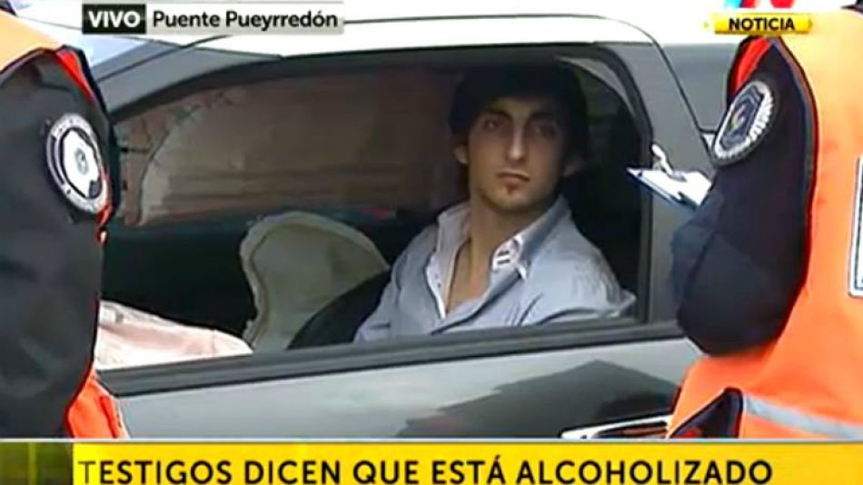 El joven, Christian Coppa, se mostraba agresivo por momentos con la prensa.