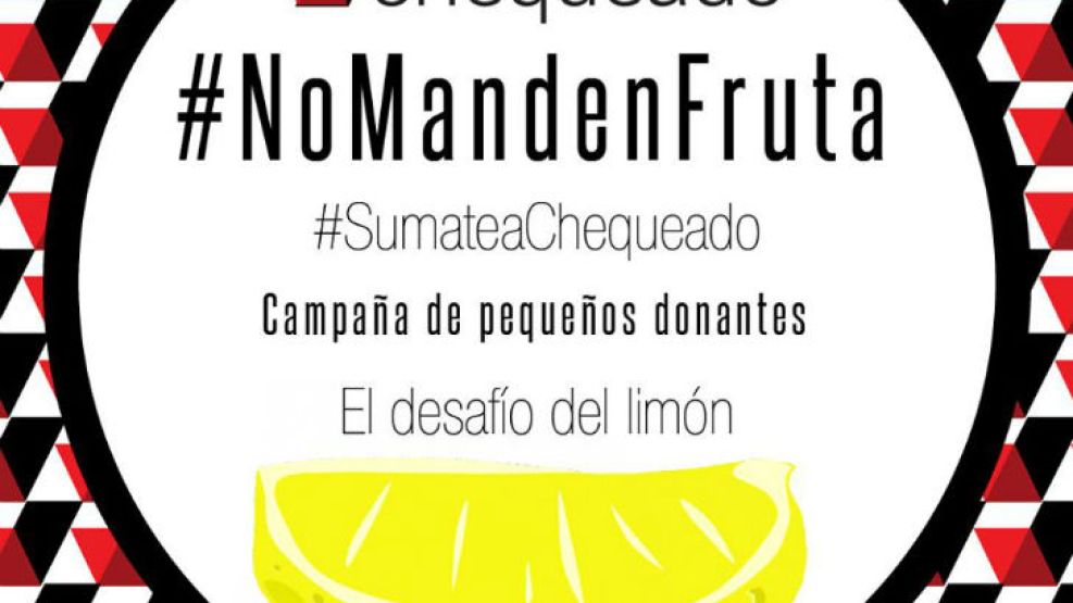 El grupo promueve su propio desafío en las redes sociales, con el hashtag #NoMandenFruta