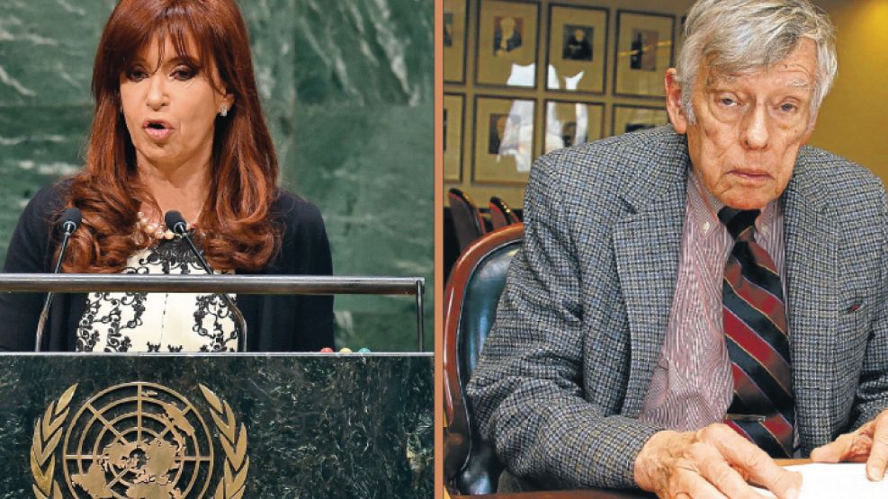 La expresidenta Cristina Fernández y el juez estadounidense Thomas Griesa, una histórica relación de tensión.