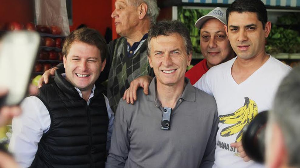 Campaña. El jefe de Gobierno porteño, de recorrida por San Fernando, en el Gran Buenos Aires.