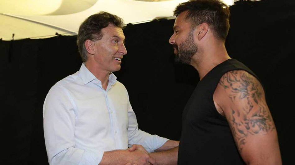 Mauricio Macri con Ricky Martin
