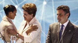 El resultado de boca de urna indica que habría un balotaje entre Dilma y Aecio Neves. Silva, tercera.
