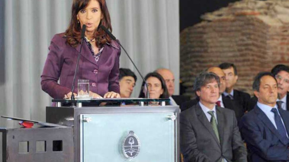 Cristina en junio pasado, durante el anuncio de Sifema.