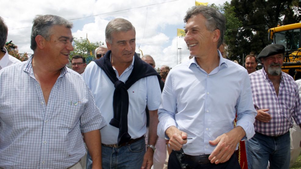 Aliados. Macri y el cordobés Aguad, estrategia conjunta.