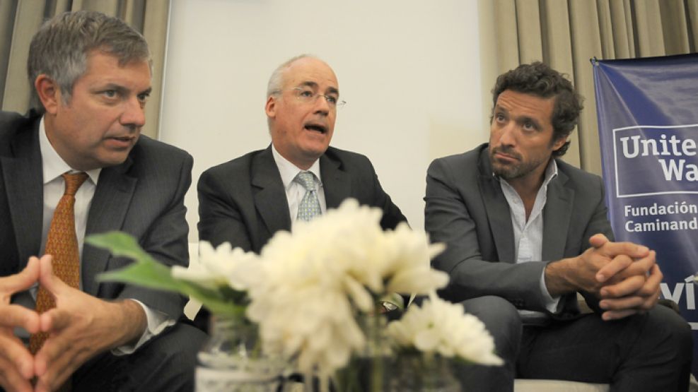 CEOS. Stegmann (3M), Vaquer (Dupont) y Del Carril (Procter & Gamble), el jueves, en La Rural.