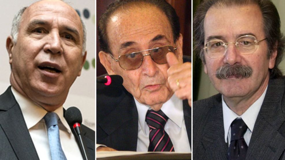 Ricardo Lorenzetti, presidente del Máximo Tribunal, Carlos Fayt y Juan Carlos Maqueda. 