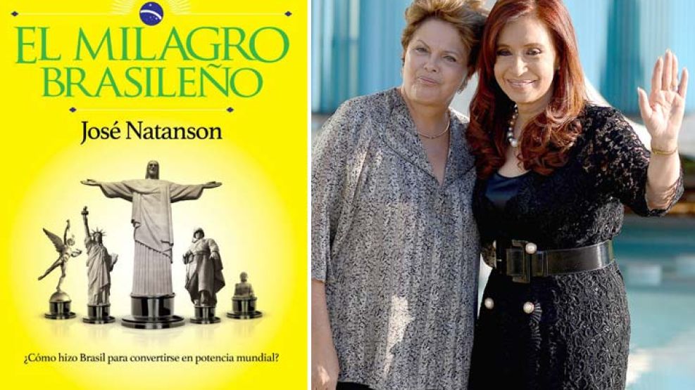 Presidentas. Los partidarios del oficialista PT festejan el domingo en Brasil. En diciembre de 2012 con Cristina Fernández.