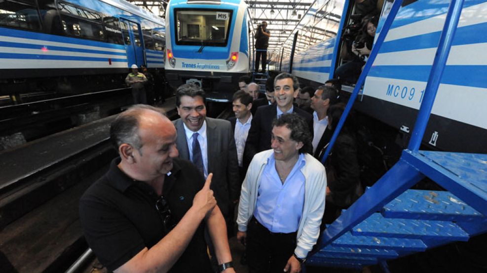 Florencio Randazzo inauguró formaciones para el Ferrocarril Mitre junto a Axel Kicillof, Jorge Capitanich y Oscar Parrilli.