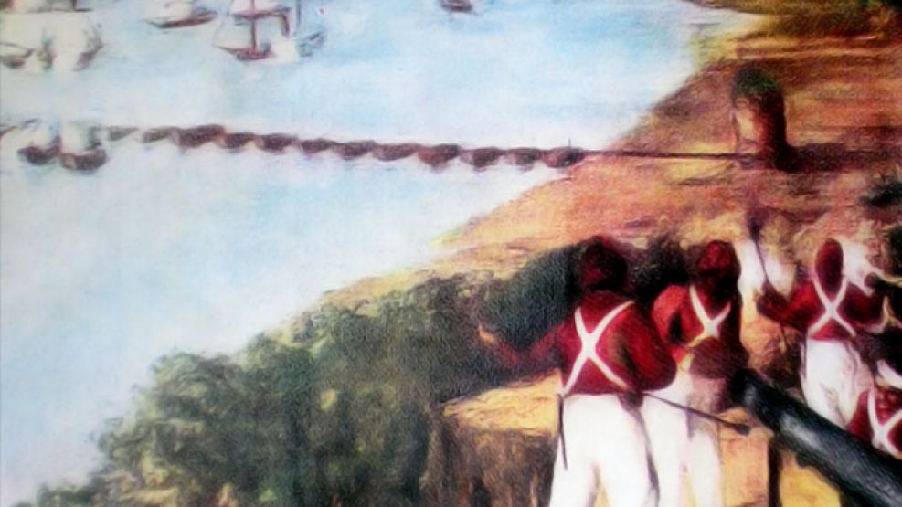 Ilustración de la Batalla protagonizada por Rosas, conmemorada este lunes.