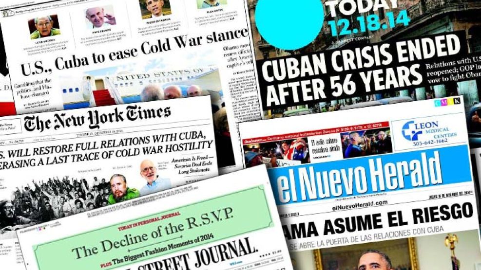 Los medios norteamericanos reflejaron la división del país ante el acuerdo con Cuba.