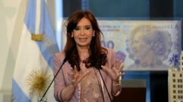 Cristina Fernández de Kirchner dio su discurso en el Salón de Mujeres del Bicentenario.