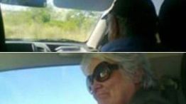El hombre le sacó fotos a Pepe Mujica y a su mujer, Lucía Topolansky, que iban en el asiento de adelante.