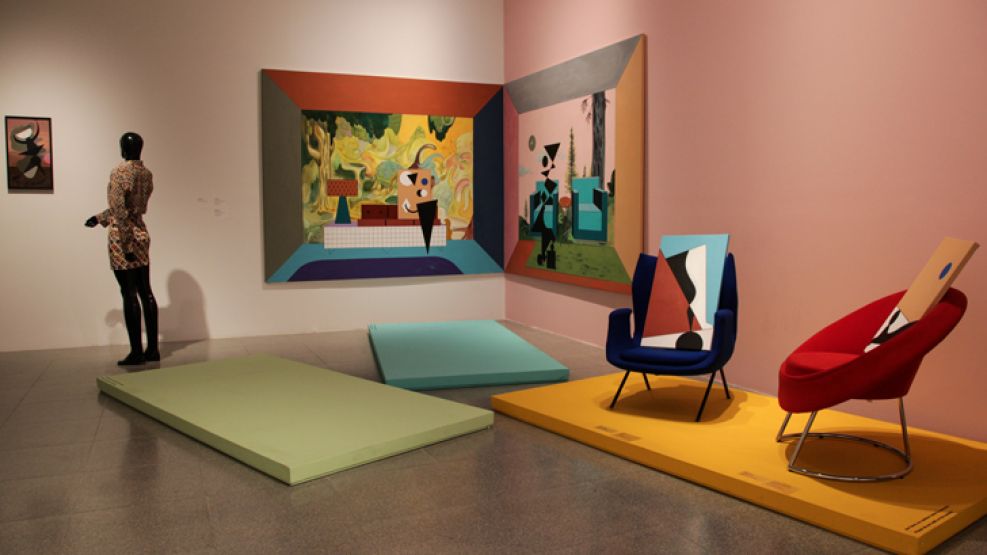 Materias primas. Imágenes de la sala donde está alojada la muestra que toma como punto de partida las obras de Sonia Delaunay (Ucrania, 1885-París, 1979).