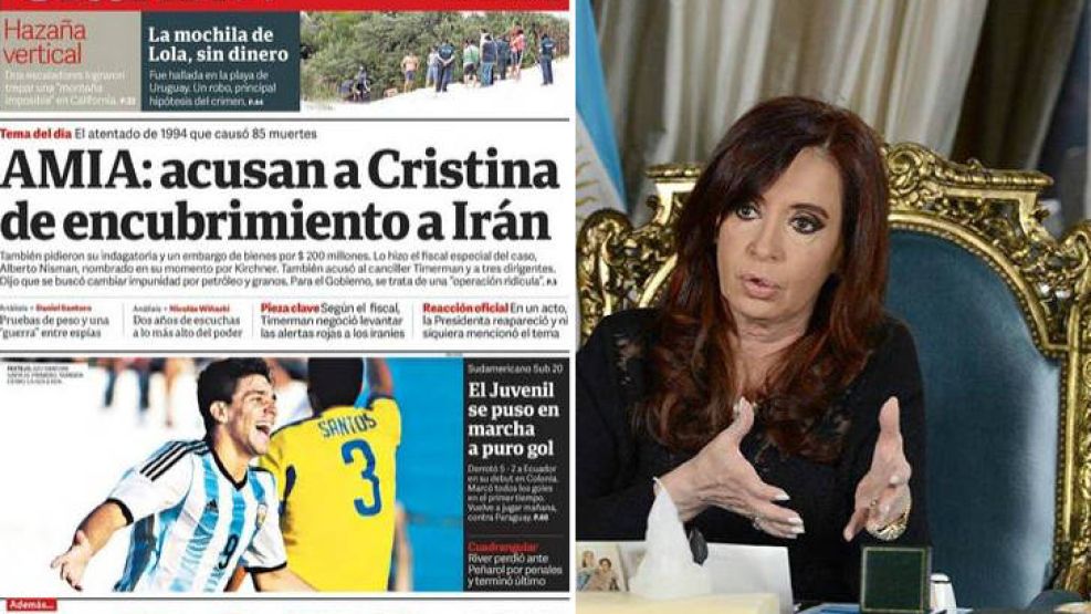 Cristina se defendió y mostró tapas de Clarín con "interrogatorios".