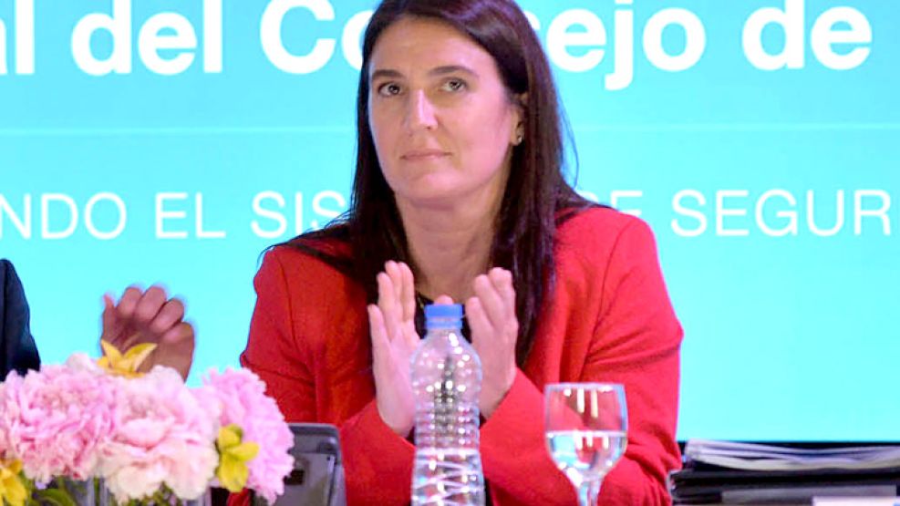 La Ministra de Seguridad, María Cecilia Rodríguez.