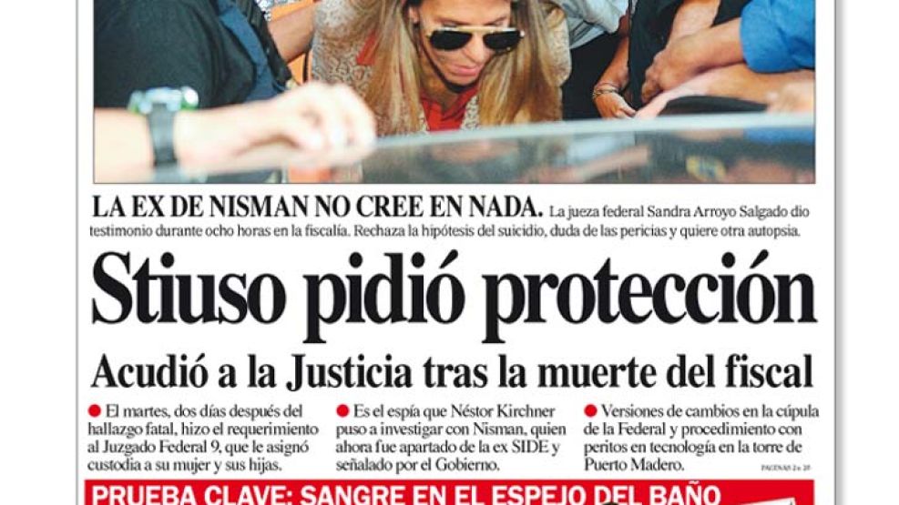 Tapa de Diario Perfil del 24 de enero de 2015.