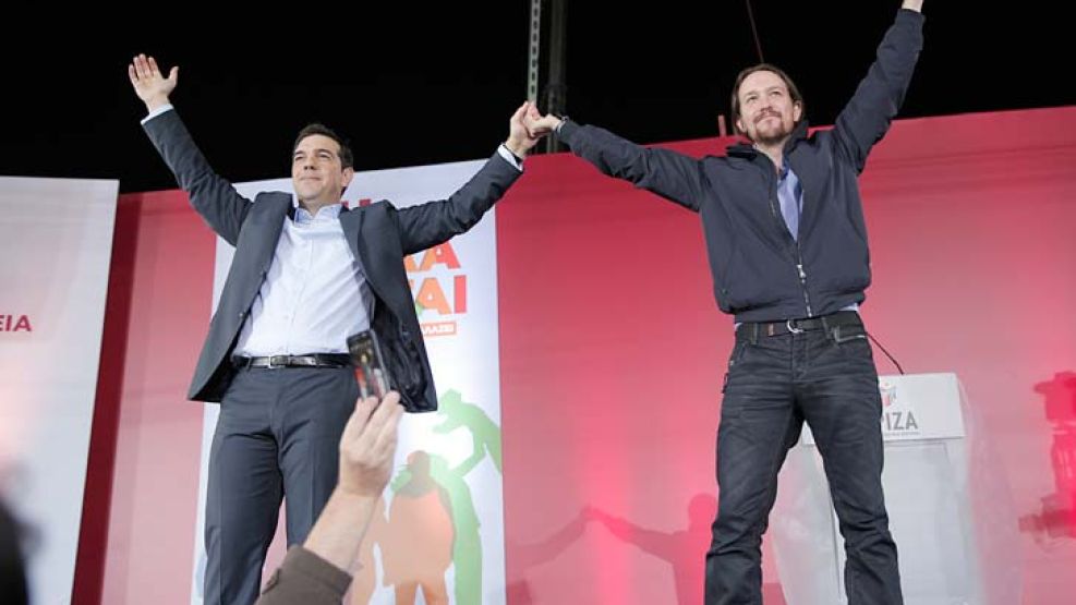 Alexis y Pablo. A Tsipras e Iglesias, líderes de Syriza en Grecia y Podemos en España, los une el rechazo a las políticas de austeridad.