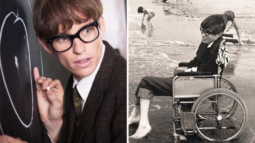 Protagonistas. Turing es el actor Benedict Cumberbatch. Eddie Redmayne encarna a Hawking.