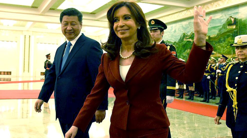 La presidenta Cristina Fernández de Kirchner en su gira por China