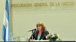 Conferencia y expectativa. Gils Carbó dio a conocer a los nuevos fiscales luego de que fuera imputada la Presidenta.