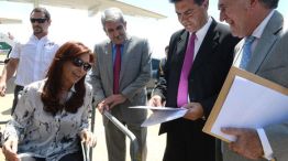 Cristina en su última visita a El Calafate, a principios de enero, antes de la crisis de Nisman.