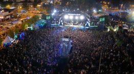 Desde el cielo. Vista aérea del increíble show del "Movistar Free Music" en Neuquén. 