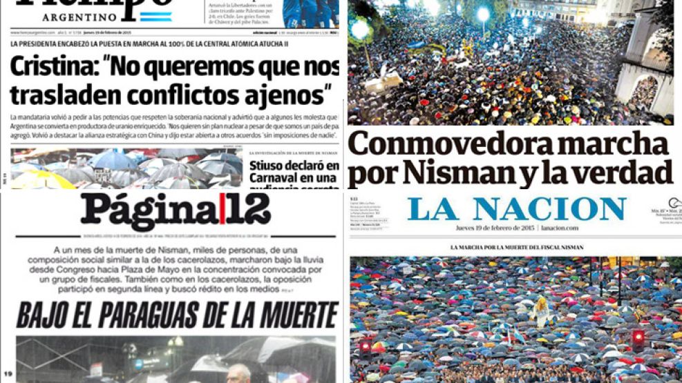 Los principales matutinos editorializaron sobre la marcha.