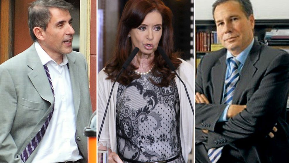 El fiscal Gerado Pollicita. La presidenta Cristina Fernández. El fiscal Alberto Nisman.