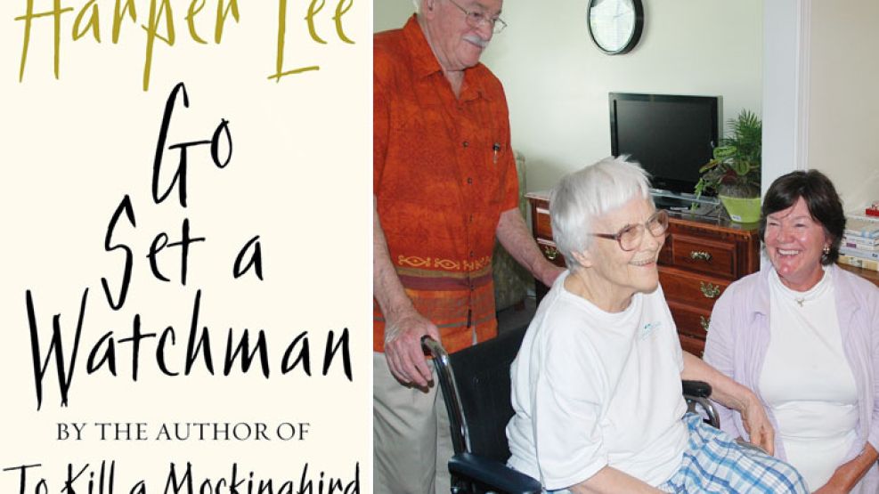 Herper Lee. La escritora, de 88 años perdió gran parte de la audición y está casi ciega. En 2007 sufrió un derrame cerebral. Arriba, la cubierta del libro que saldrá en julio.