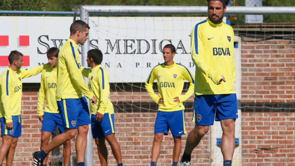 Un sueño. Después de entrenarse, el delantero reconoció que está ansioso por debutar en Boca.