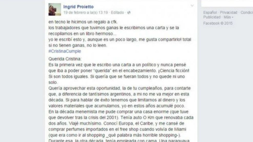 La periodista le dijo que a Cristina que le parecía "soberbia y me fijaba en tu maquillaje y carteras". 