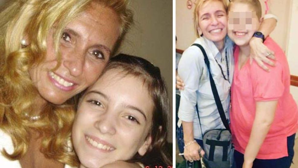 Ayer y hoy. Jimena con su hija, Angeles Rawson, que apareció asesinada el 11 de junio de 2013. Ahora participa en El Club de los Peladitos, que ayuda a chicos con cáncer. “Es bueno que brinde amor y n