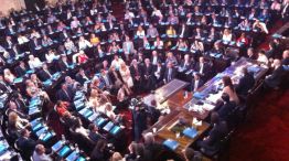 El Parlamento mientras escucha el discurso de CFK.