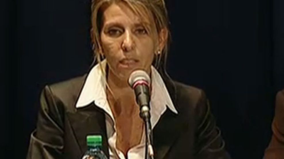 La conferencia de prensa de Sandra Arroyo Salgado.