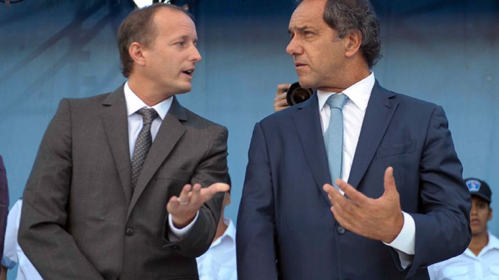 Insaurralde y Scioli se mostraron juntos.