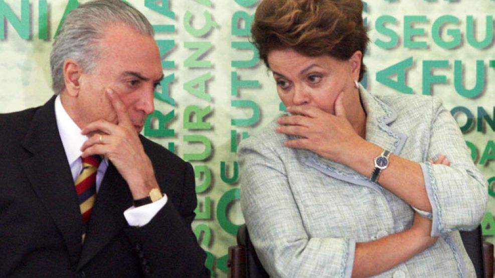 ¿Divorcio en puerta?. Dilma y su vice, Michel Temer, en crisis por el Lava Jato.