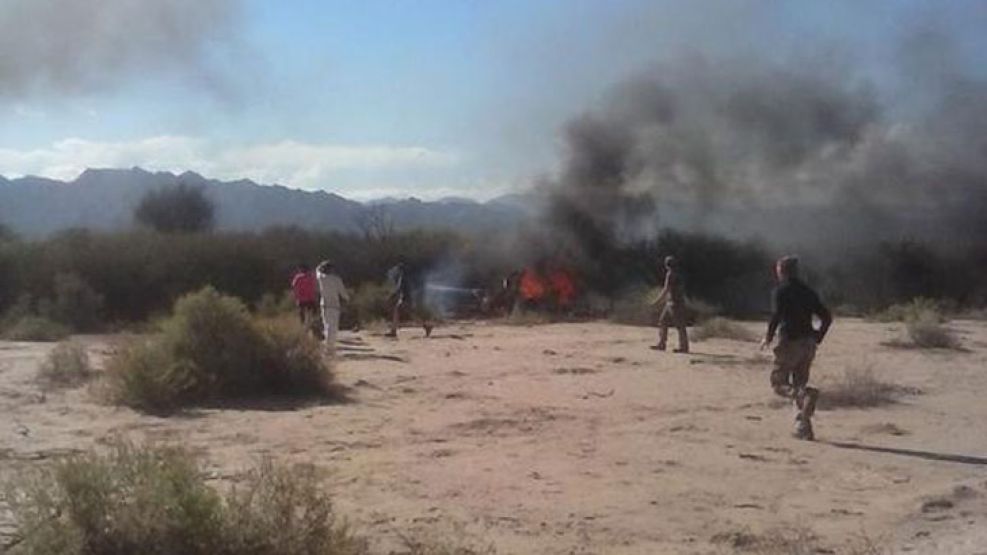 Las aeronaves se accidentaron cuando se dirigían a La Quebrada del Yeso.